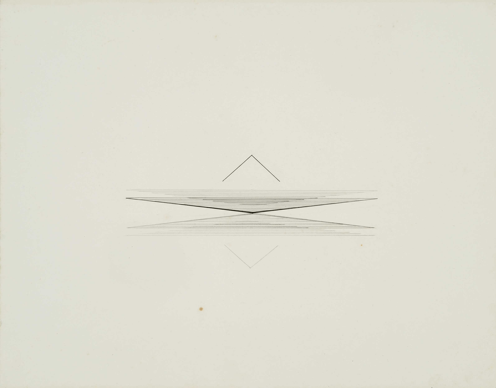 Credits: Nasreen Mohamedi. Untitled. Ink and Graphite on Paper. c. 1985. Kiran Nadar Museum of Art.