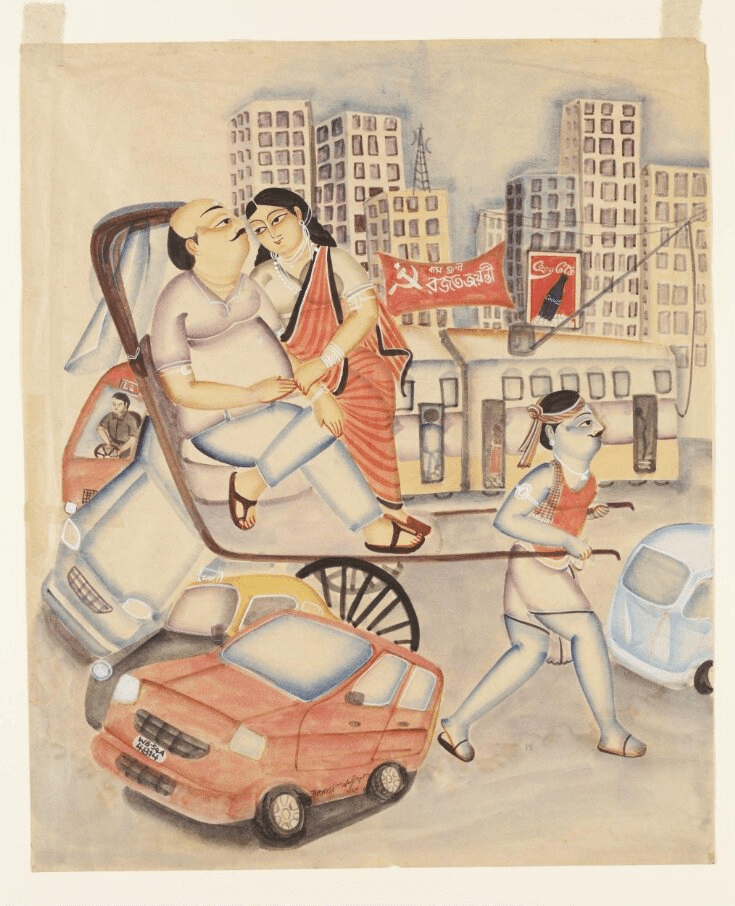 Kalam Patua. Oh Kolkata. Birbhum district, West Bengal, 2008. Courtesy: Victoria and Albert Museum.