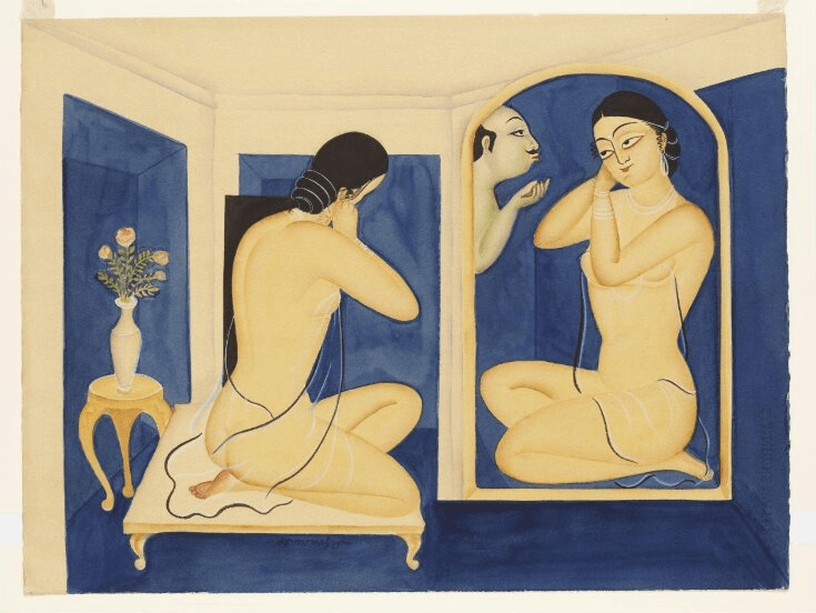 Kalam Patua. Sneaking Into The Mirror. Birbhum district, West Bengal, 2008. Courtesy: Victoria and Albert Museum.