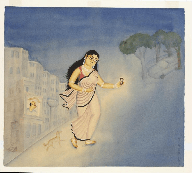 Kalam Patua. Abhisarika. Birbhum district, West Bengal, 2009. Courtesy: Victoria and Albert Museum.