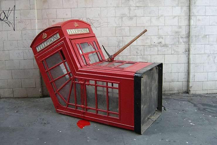  Image (4): Banksy’s The Telephone Booth in Soho, London