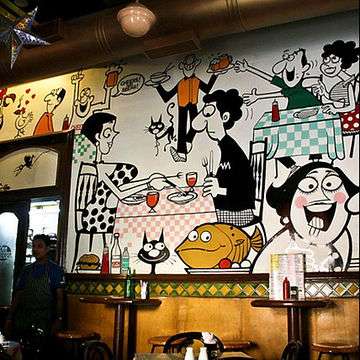 Wall Illustrations at Cafe Mondegar