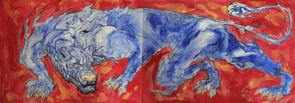 Sahej Rahal. Untitled (from the Missing Page series). Ink, pigment and water colour, and acrylic on paper. 2019 - 20. Courtesy of Chatterjee & Lal.