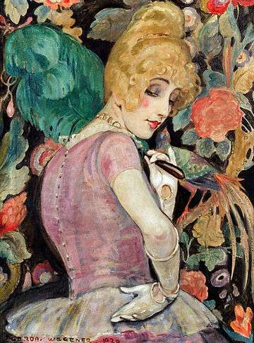 Gerda Wegener, 'Lili with a Feather Fan', 1920