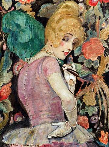 Gerda Wegener, 'Lili with a Feather Fan', 1920