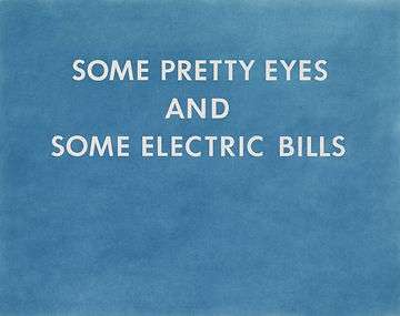 Ed Ruscha, '‘Pretty Eyes, Electric Bills’, 1976. Image credits: Tate Museum