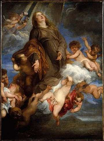 St. Rosalie Interceding for the Plague - Stricken of Palermo  by Anthony van Dyke 