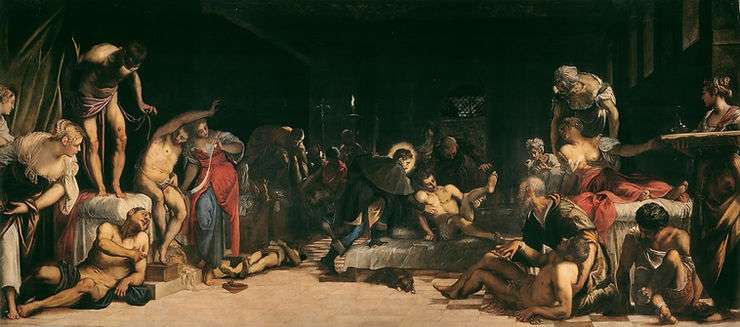 St. Roch Healing the Plague-Stricken, oil on canvas, 1549 by Tintoretto