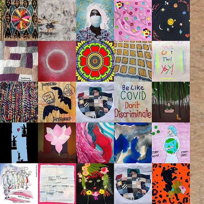 Collage of Artwork Submitted. Source: The Corona Quilt Project