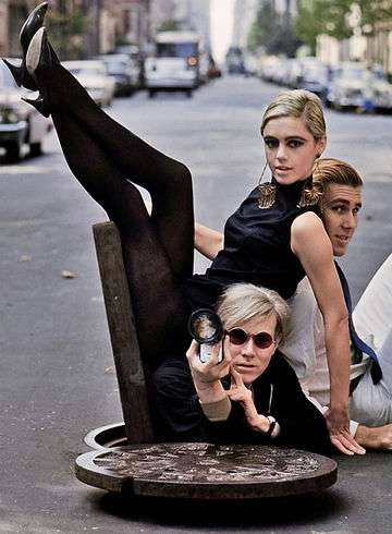 Edie Sedgwick and Andy Warhol on the cover of Vanity Fair Holiday 2017-18 issue