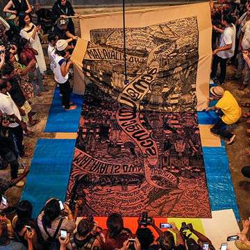 Unveiling large-scale Artwork by Pangrok Sulap