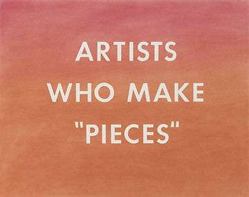 Ed Ruscha, 'Artists Who Make "Pieces"', 1976. Image credits: Tate Museum.