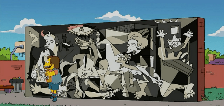 The Simpsons' version of Picasso's 'Guernica'