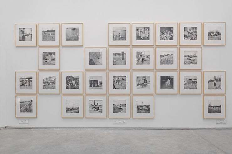 Installation view of Sohrab Hura's collection of photos titled 'The Levee', Image credits: Experimenter