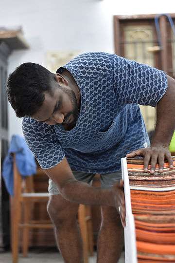 Kumaresan Selvaraj in his studio space, Image credits: Kumaresan Selvaraj