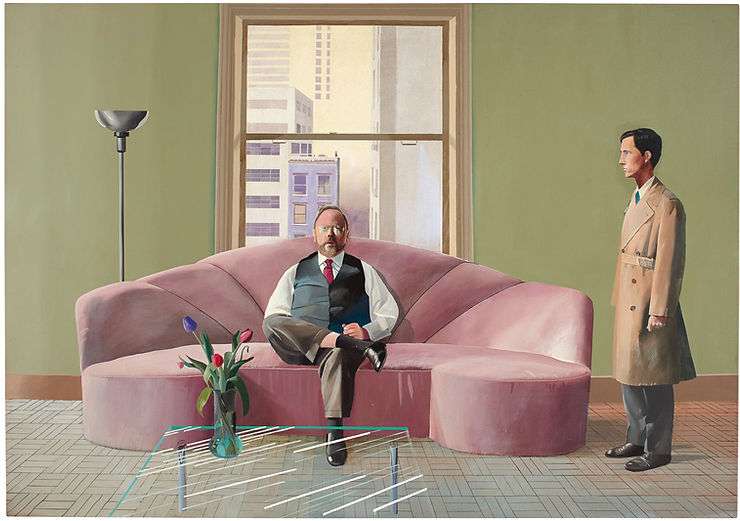 David Hockney, 'Henry Geldzahler and Christopher Scott', 1969