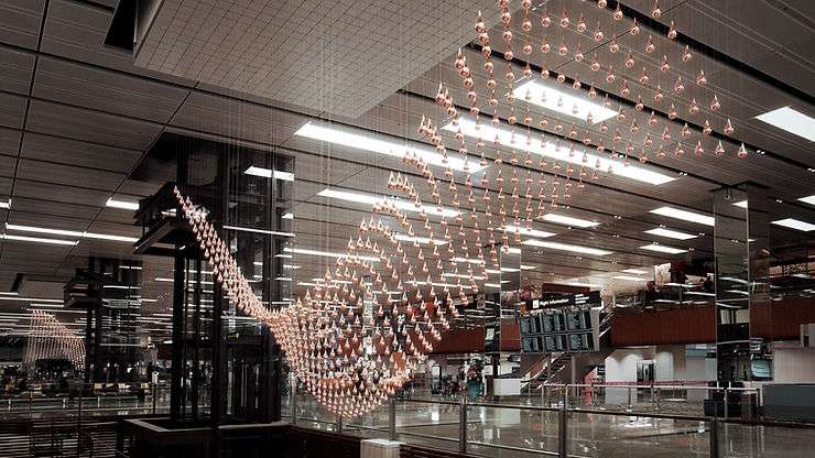 Art+Com, 'Kinetic Rain', Changi Airport, Singapore