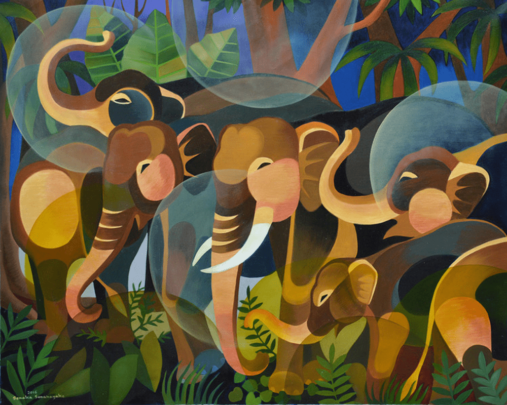 Senaka Senanayake. “Untitled”. 2016. Oil on canvas. Image Courtesy: Gallery Sumukha.