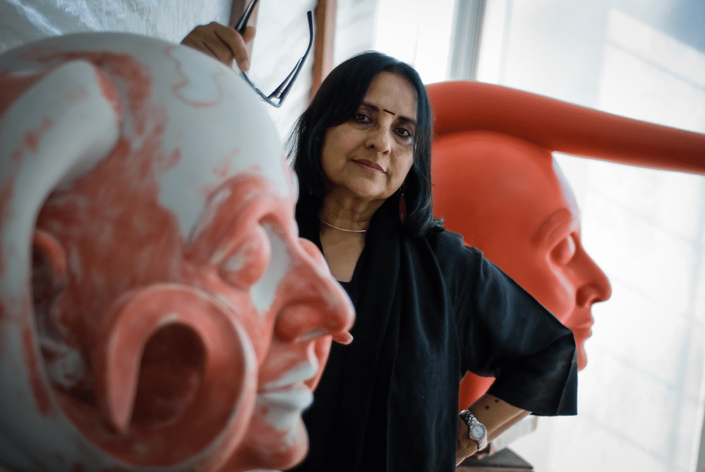 Portrait of Navjot Altaf. Photo by Aparna Jayakumar. Courtesy of Ishara Art Foundation, Dubai.