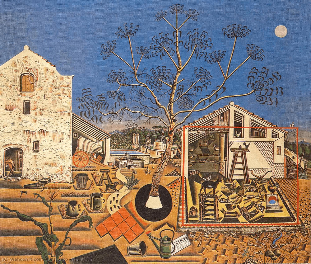 Joan Miro. “The Farm”. Oil on canvas. 1921–22. National gallery of Art, Washington D.C Collection. Courtesy of Sartle.
